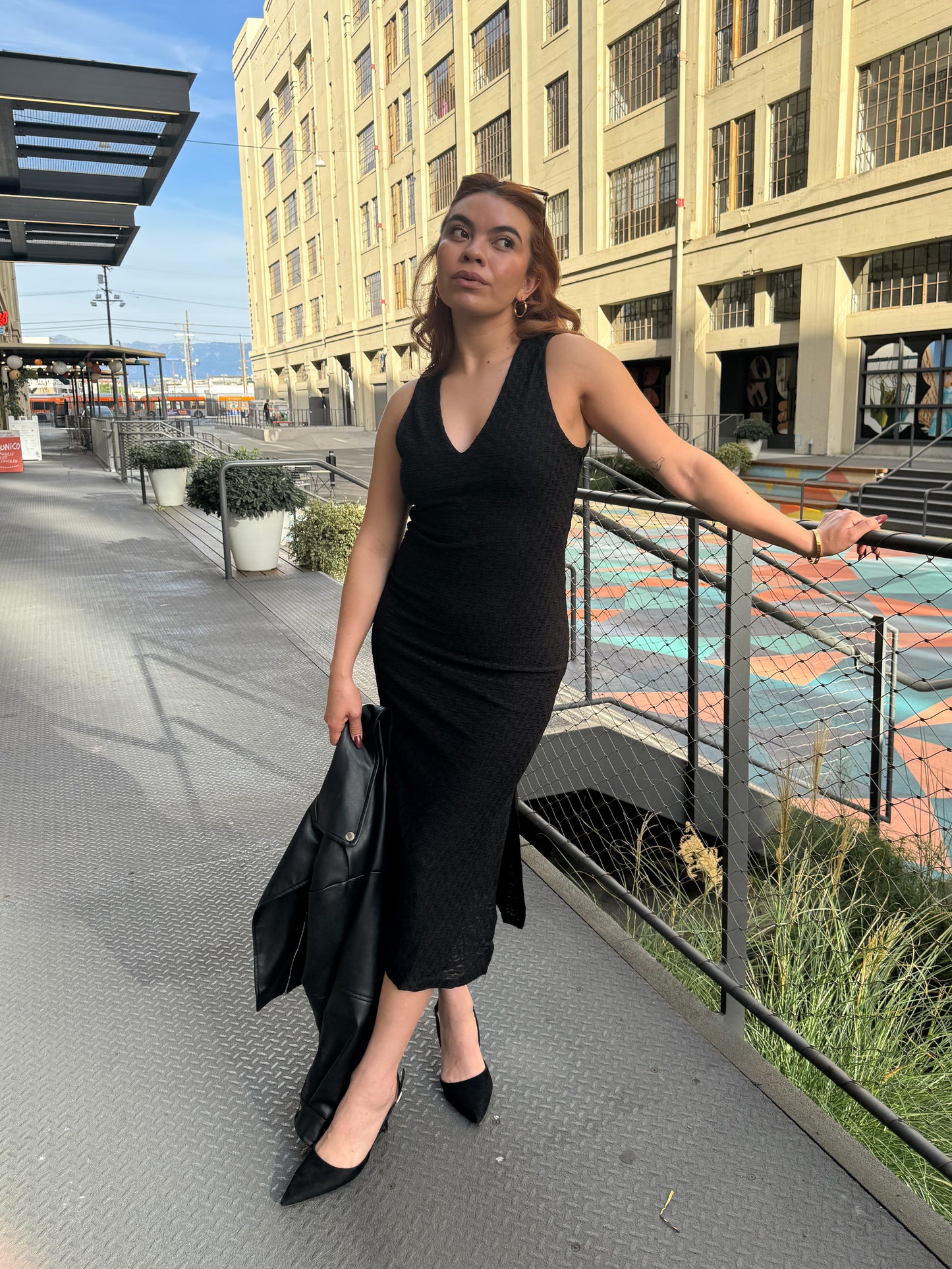 No Fuss V Neck Maxi Dress