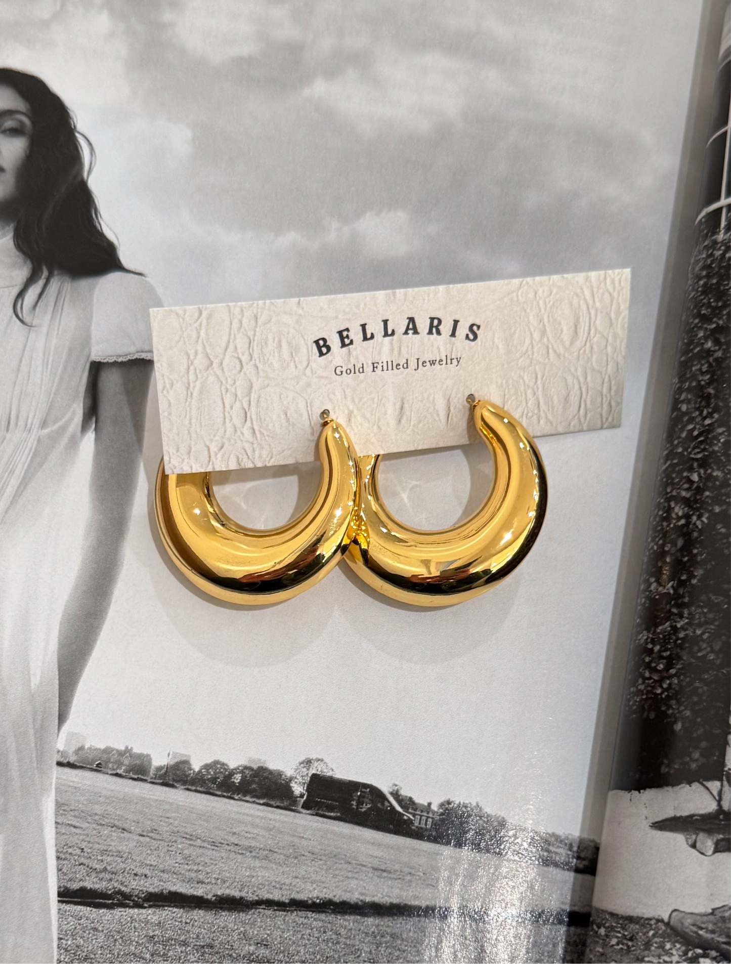 Crescent Hoop Earrings