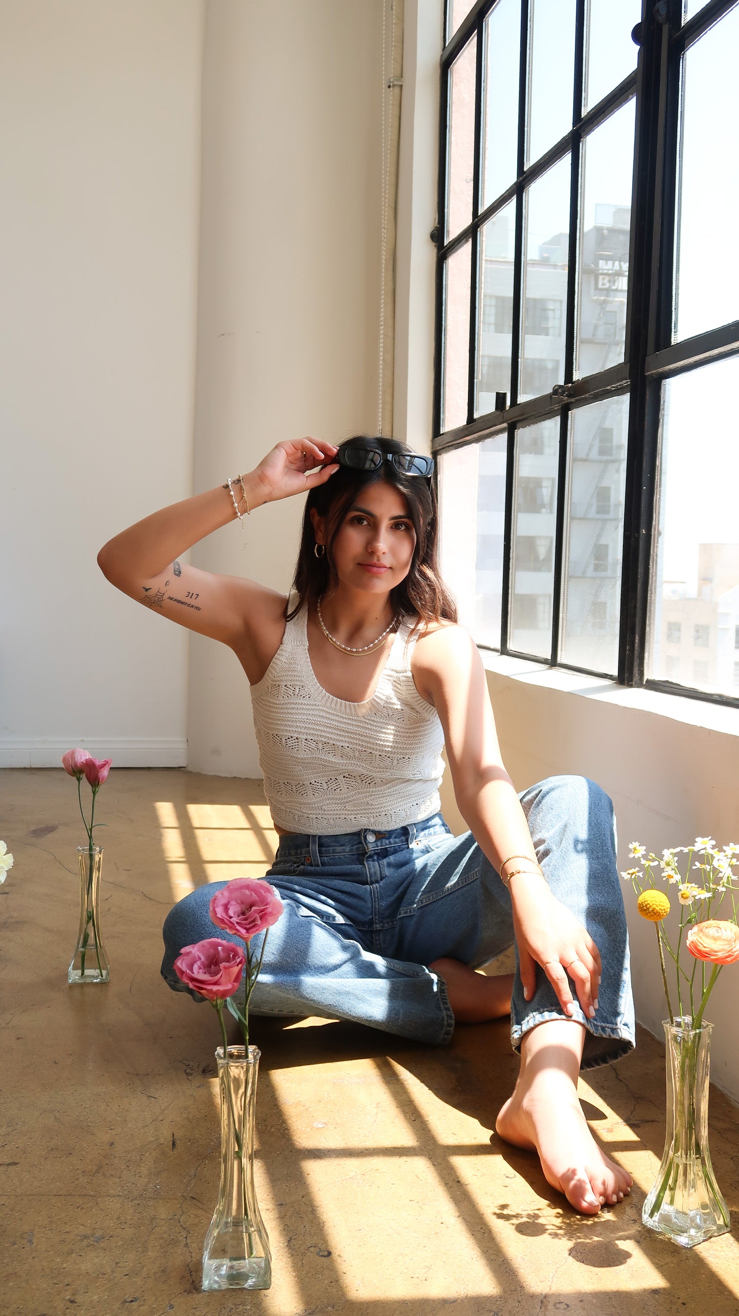 Wine Time Textured Sweater Crop Top