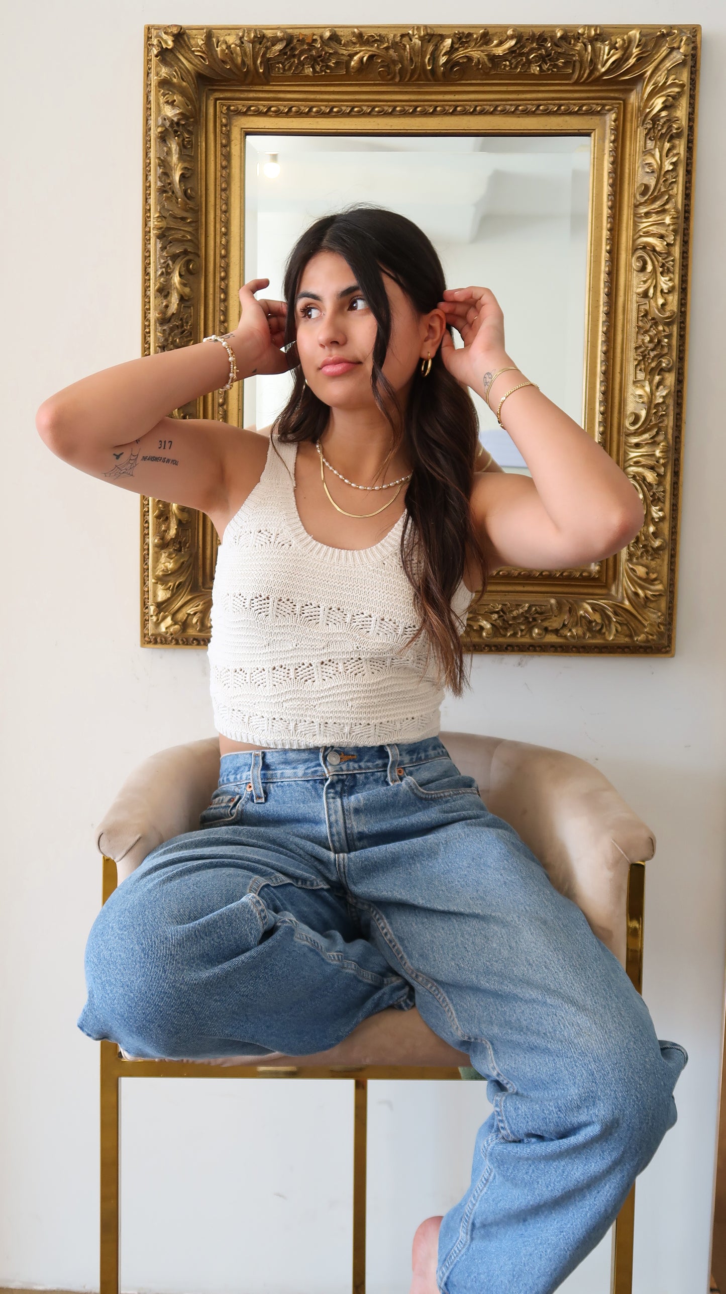 Wine Time Textured Sweater Crop Top