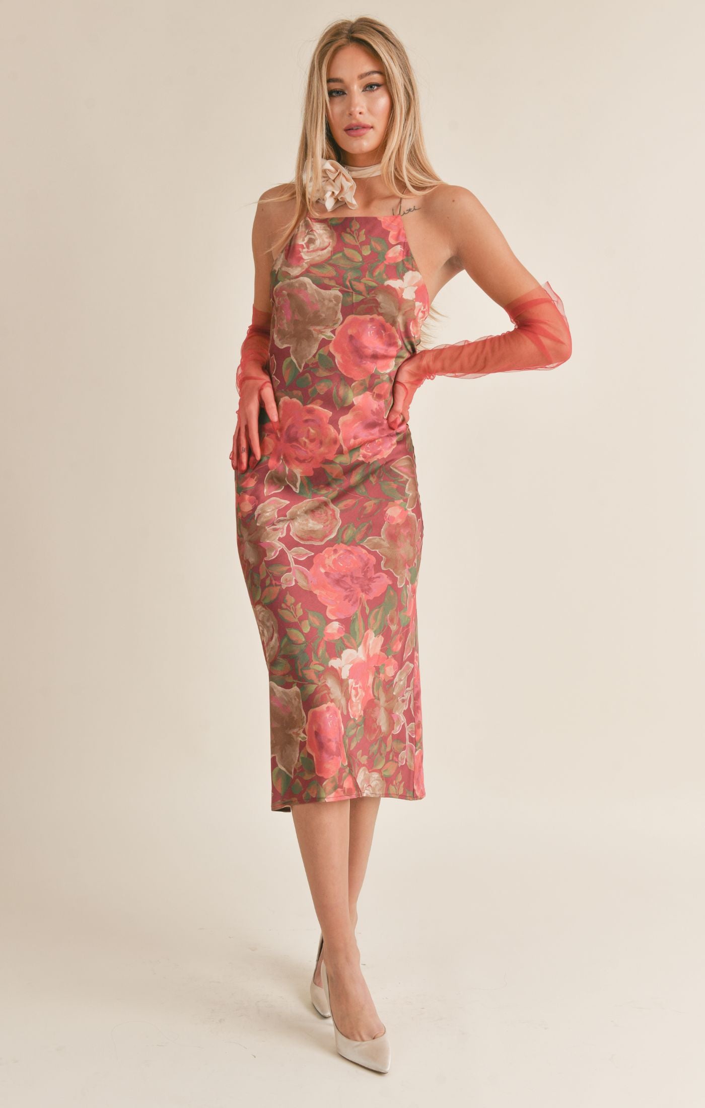 Life of the Party Cowl Back Midi Dress