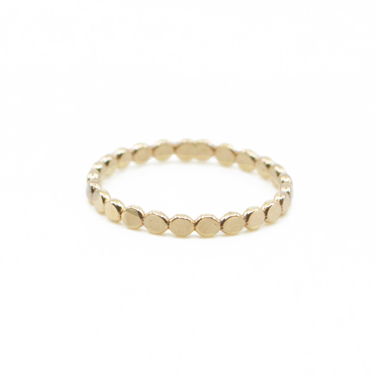 Coin Hammered Disc Stacking Ring