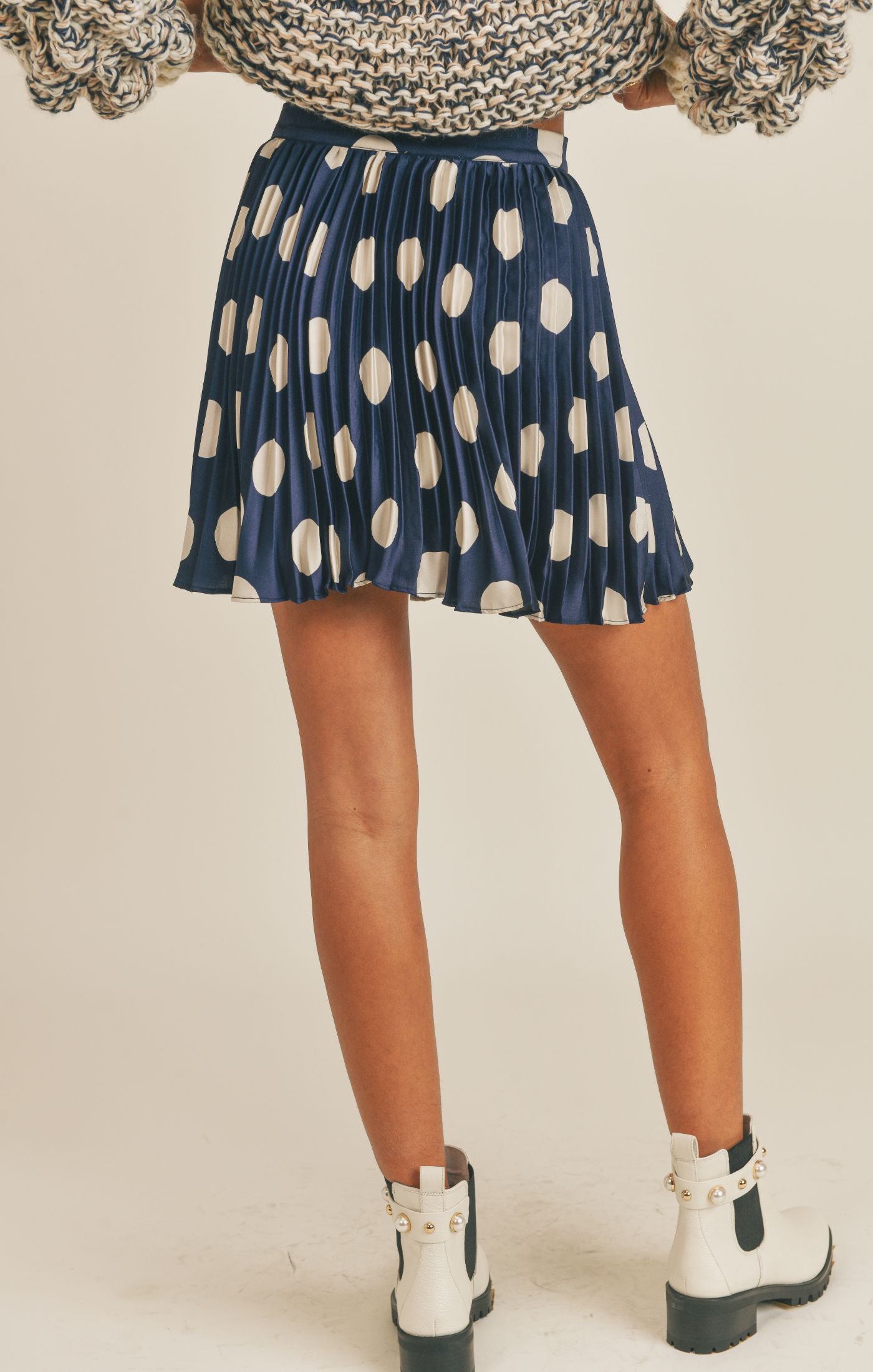 Coffee in Paris Pleated Mini Skirt