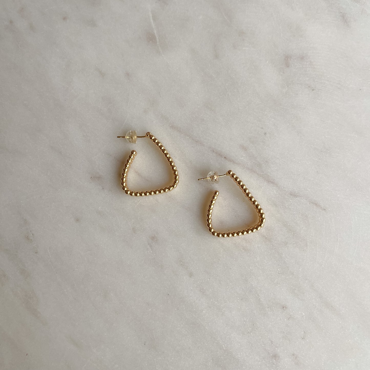 Beaded Triangle Hoops
