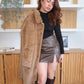 Eden Faux Fur Buttoned Long Coat
