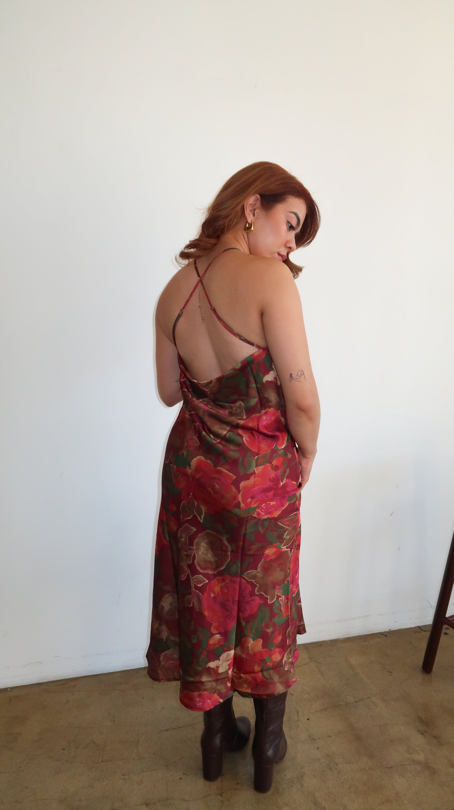 Life of the Party Cowl Back Midi Dress