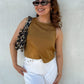 Fast Lane Back Rushed Cutout Top