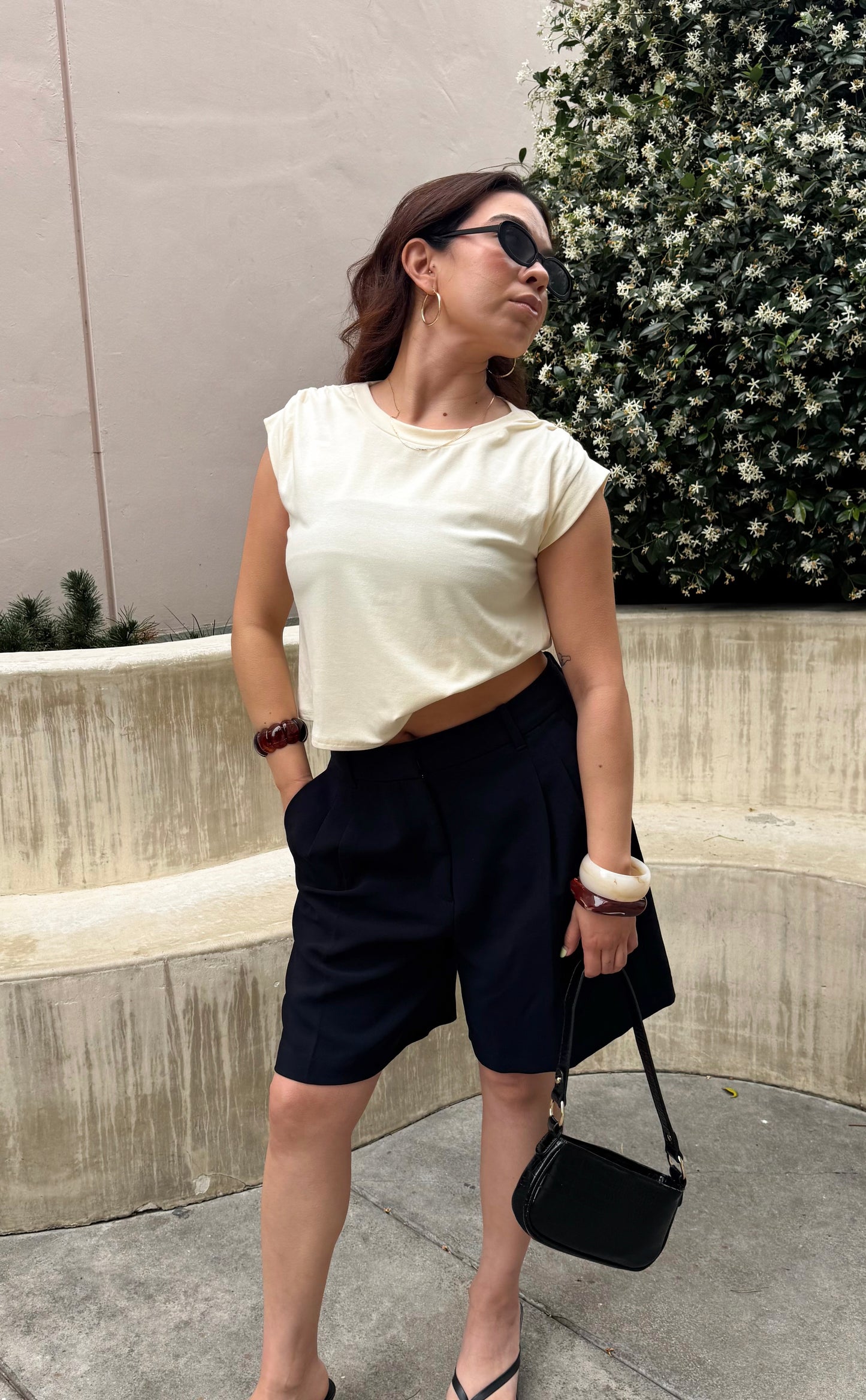 On My Mind Ruched Shoulder Tank