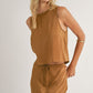 Fast Lane Back Rushed Cutout Top