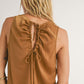 Fast Lane Back Rushed Cutout Top