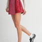 Wine Down Faux Leather Overlapping Shorts