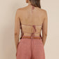 Tan Line Open Back Knit Top