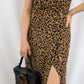 Corduroy Leopard Button Dress