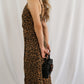 Corduroy Leopard Button Dress