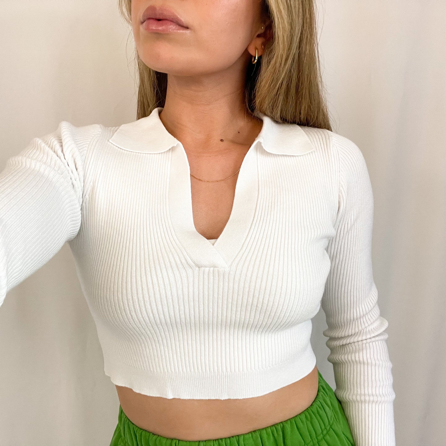 Juni Long Sleeve Cropped Top