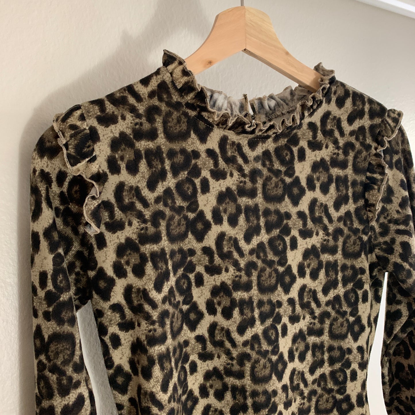 Dasher Leopard Ruffle Top