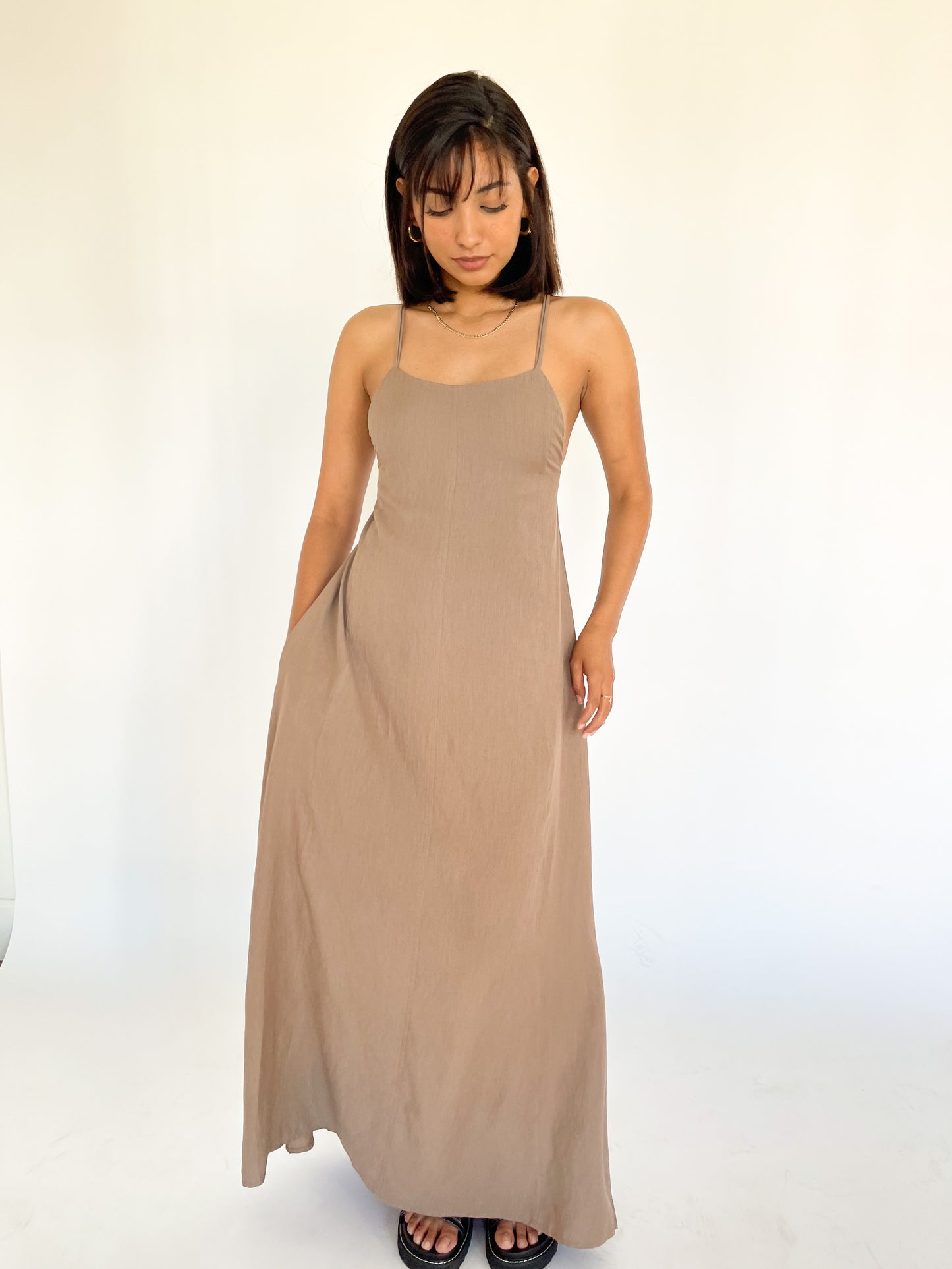Sun Go Down Low Back Midi Dress